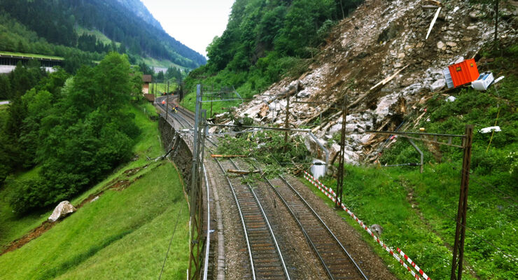 Gotthard, Erdrutsch