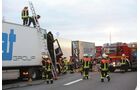 Report Autobahnlebensretter Freiwillige Feuerwehr Königswinter, FF 4/2019, Lkw-Unfall, Rettung, Bergung, Autobahn.