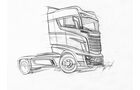Scania Design-Studie, R 1000, Skizze