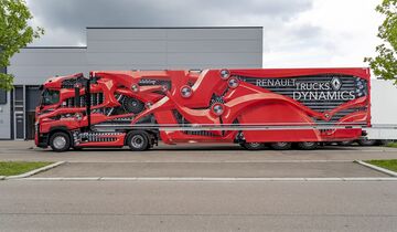 Signal-Reklame Beklebung von Renault Trucks