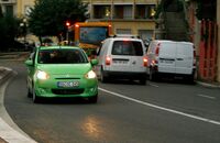 Stadtverkehr, Mitsubishi, Transporter, Straßenverkehr