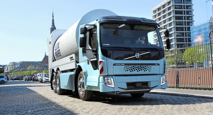 Volvo Trucks Elektro-Lkw E-Lkw FE FL electric Hamburg Müllsammler Müll-Lkw Präsentation Vorstellung 2018