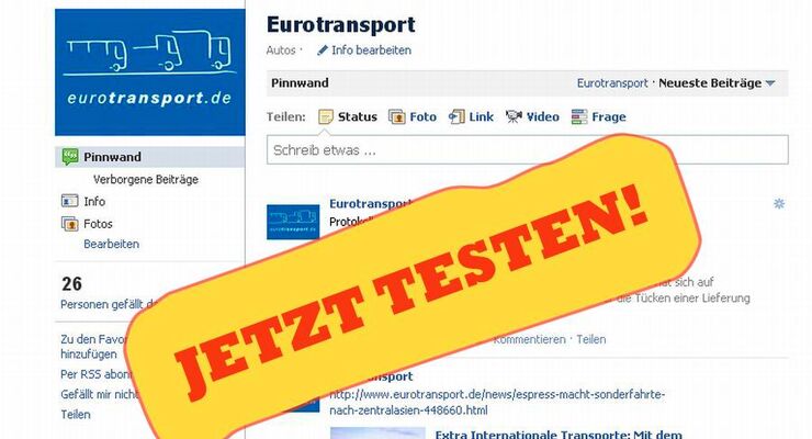 eurotransport goes facebook, screenshot, jan grobosch, 2011