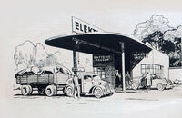 llustration einer Elektrotankstelle mit Schnelllader und Wechsel-Akku